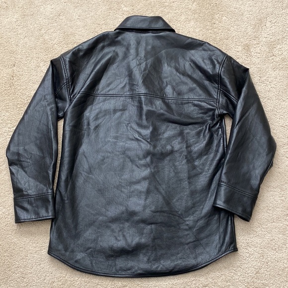 Aritiza Babaton Faux Leather Pelli Shirt Jacket - Picture 3 of 5